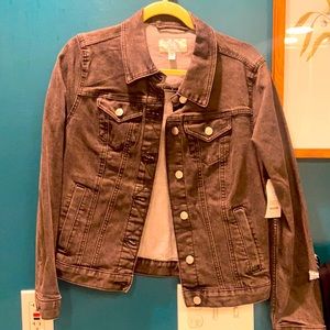 Time and true black jean jacket